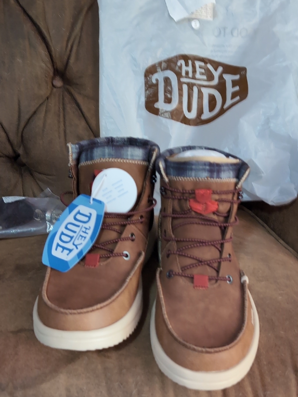 Hey Dude Men's Tan-Brown Lace-Up Casual Boot